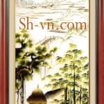 乡村风景画手工刺绣＝可愛的故鄉　2218＝SHVN 2118-45cm x 100cm (2)